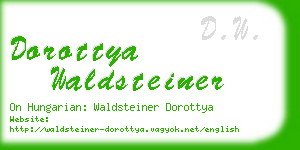 dorottya waldsteiner business card